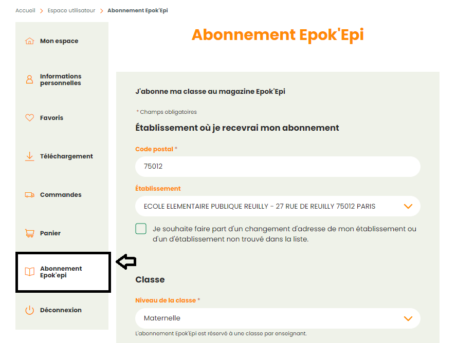 Abonnement Epok'Epi